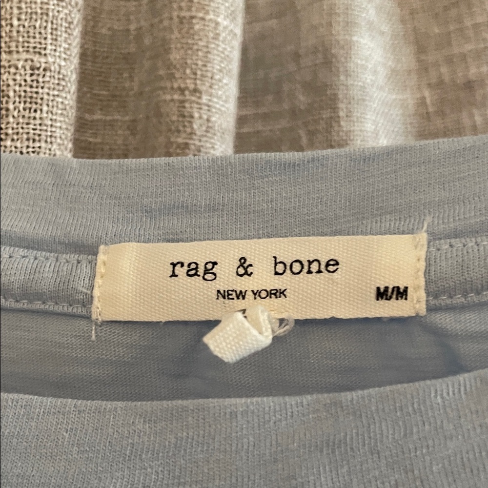 rag & bone Pale Blue Crewneck Tee - Picture 2 of 3